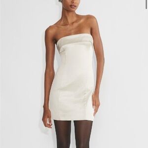 Aritzia Shimmer Satin Tube Dress